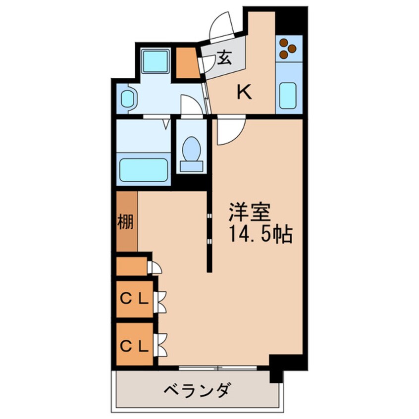 間取図 名古屋市営地下鉄東山線/新栄町駅 徒歩4分 3階 築20年