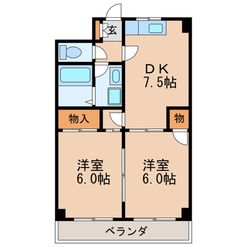 間取図 ドミールオガワ