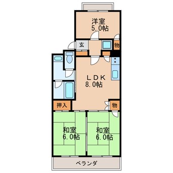 間取図 ダイアパレス白壁