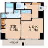 名古屋市営地下鉄桜通線/丸の内駅 徒歩3分 4階 築20年 1LDKの間取り