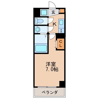 間取図 名古屋市営地下鉄東山線/新栄町駅 徒歩5分 1階 築19年