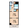 名古屋市営地下鉄東山線/新栄町駅 徒歩10分 7階 築19年 2Kの間取り