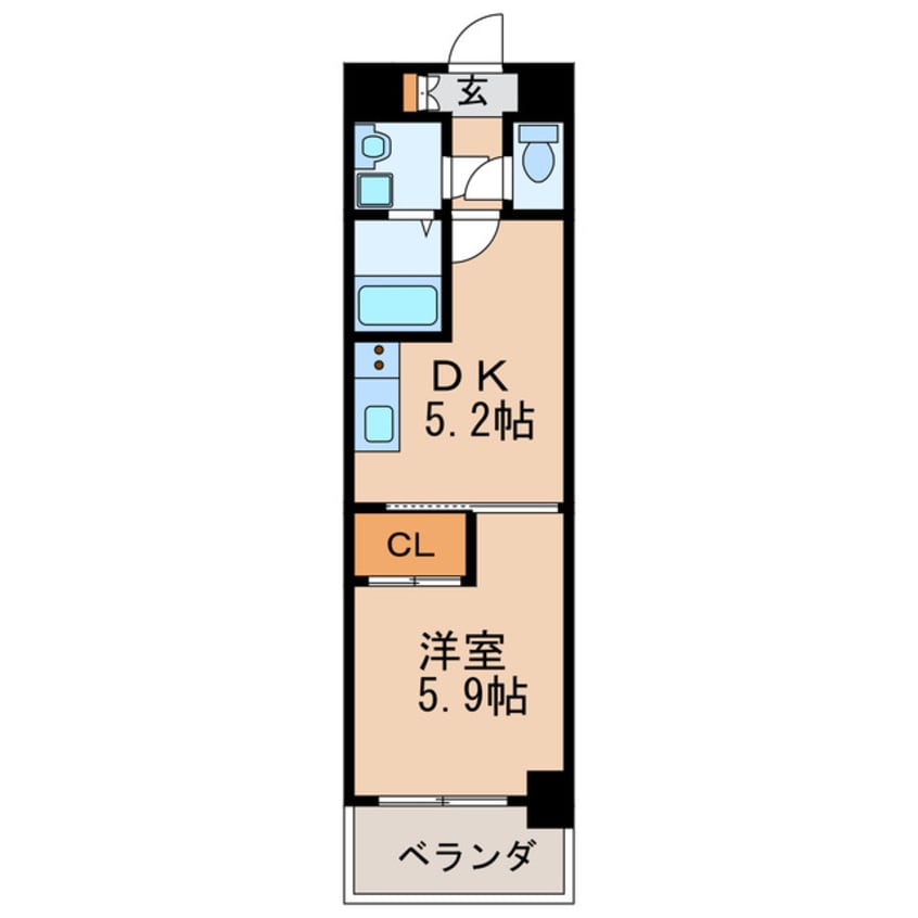 間取図 名古屋市営地下鉄東山線/新栄町駅 徒歩5分 4階 築19年