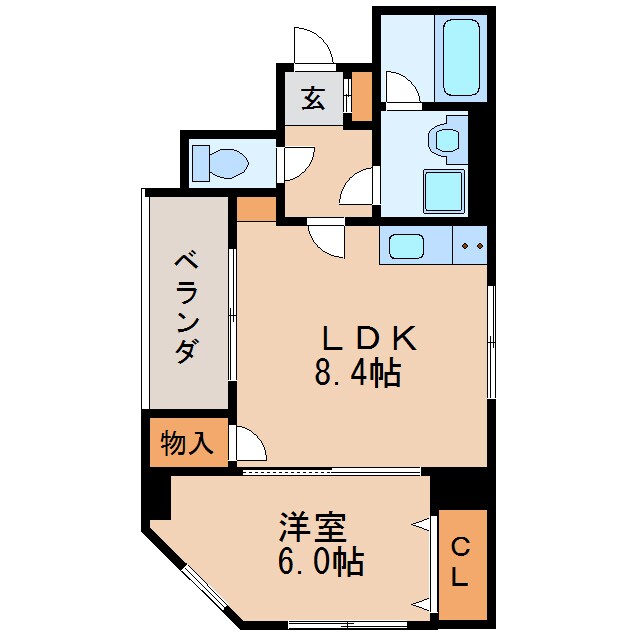 間取り図 名古屋市営地下鉄東山線/千種駅 徒歩7分 2階 築19年