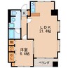 Trusty千種南 1LDKの間取り