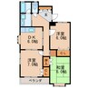 名鉄瀬戸線/尼ケ坂駅 徒歩6分 4階 築33年 3DKの間取り