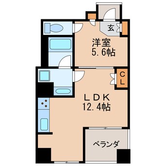 間取図 名古屋市営地下鉄鶴舞線/丸の内駅 徒歩1分 3階 築19年