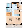 クレスト泉 1LDKの間取り