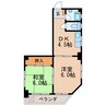 名古屋市営地下鉄桜通線/車道駅 徒歩7分 4階 築47年 2DKの間取り