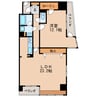 カスタリア伏見 1LDKの間取り
