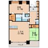カスタリア伏見 2LDKの間取り