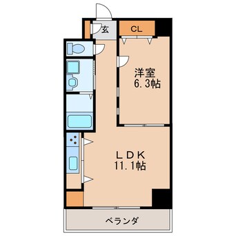間取図 名古屋市営地下鉄東山線/新栄町駅 徒歩4分 4階 築19年