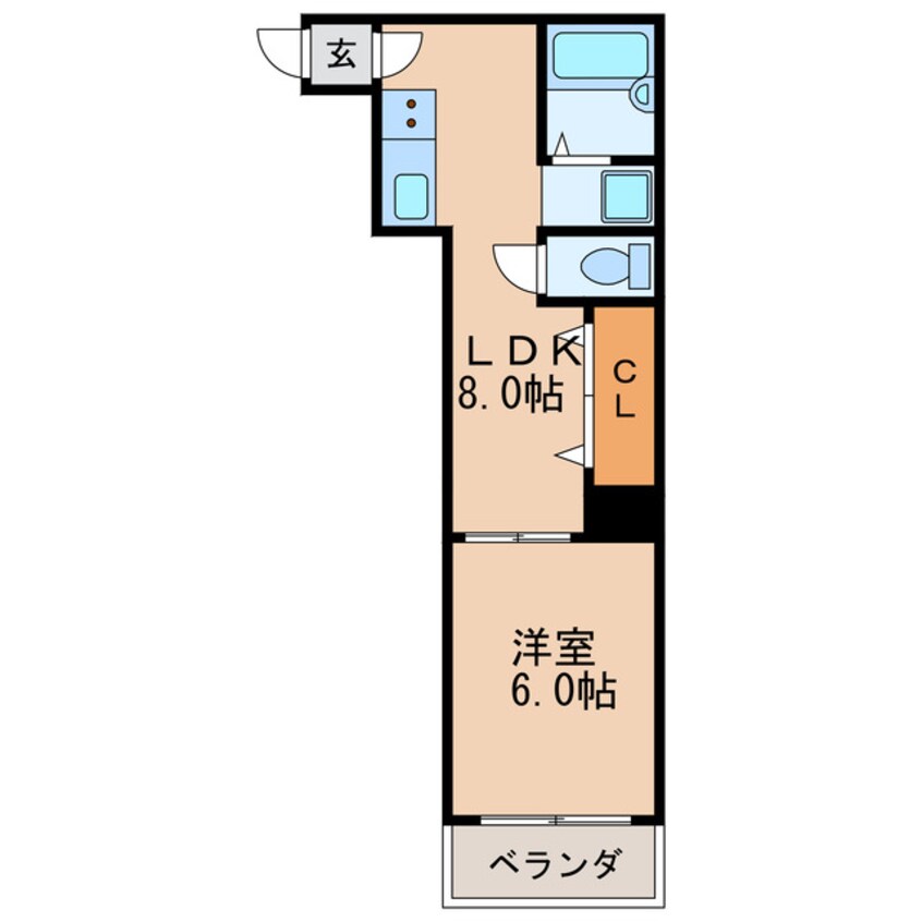 間取図 名古屋市営地下鉄東山線/新栄町駅 徒歩4分 3階 築44年