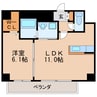 名鉄瀬戸線/尼ケ坂駅 徒歩12分 2階 築19年 1LDKの間取り