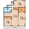 上原マンション 3LDKの間取り