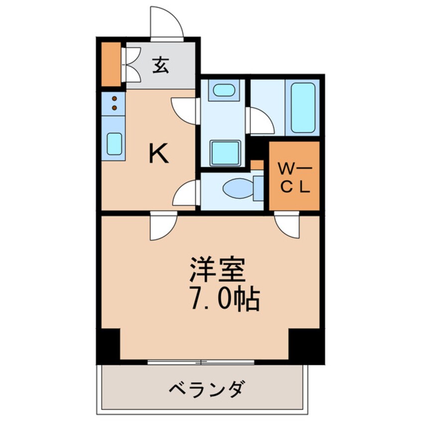 間取図 名古屋市営地下鉄名城線/矢場町駅 徒歩9分 7階 築18年