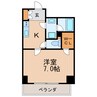 名古屋市営地下鉄名城線/矢場町駅 徒歩9分 7階 築18年 1Kの間取り