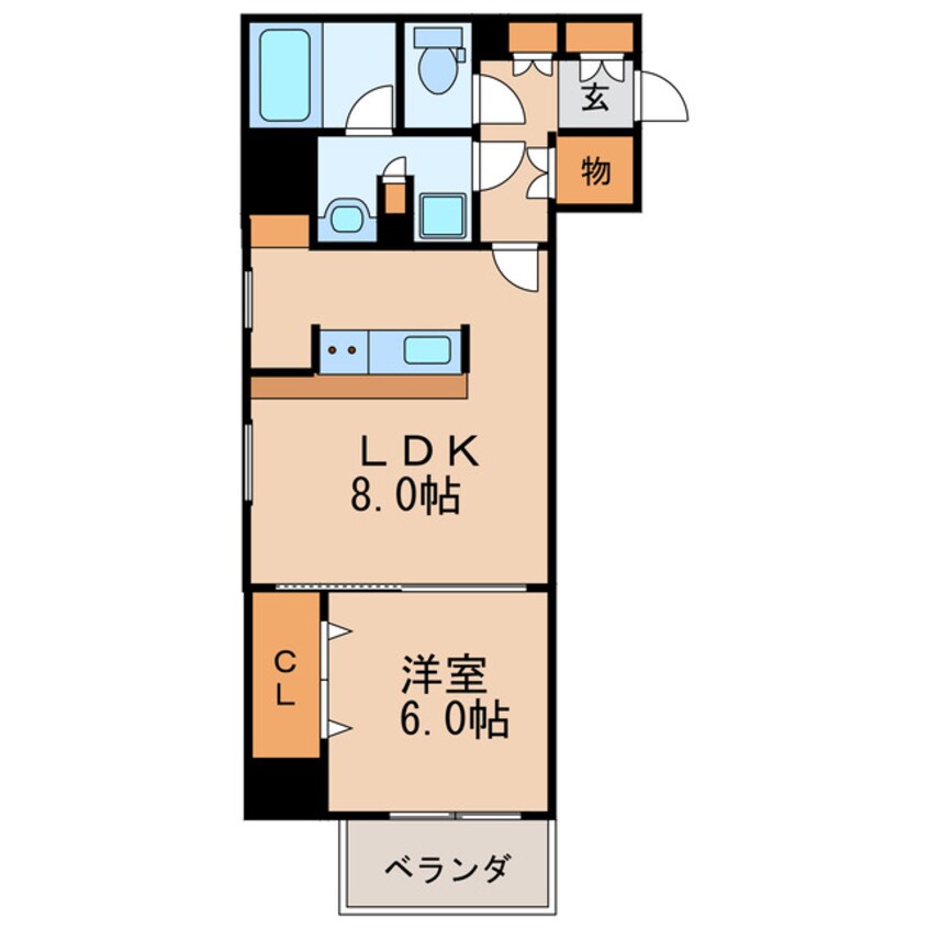 間取図 カスタリア栄