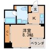 GRANDUKE代官町 1Kの間取り