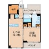 名古屋市営地下鉄東山線/伏見駅 徒歩6分 12階 築17年 1LDKの間取り