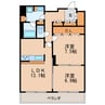 名古屋市営地下鉄東山線/伏見駅 徒歩6分 13階 築17年 2LDKの間取り