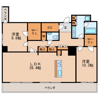 間取図 グラン アベニュー白川公園