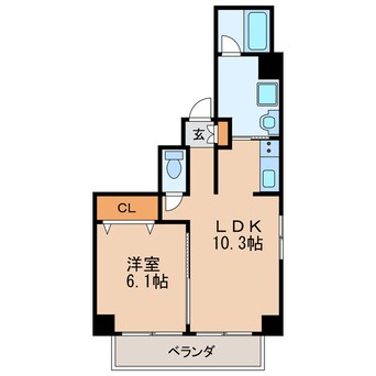 間取図 名古屋市営地下鉄名城線/矢場町駅 徒歩5分 7階 築17年