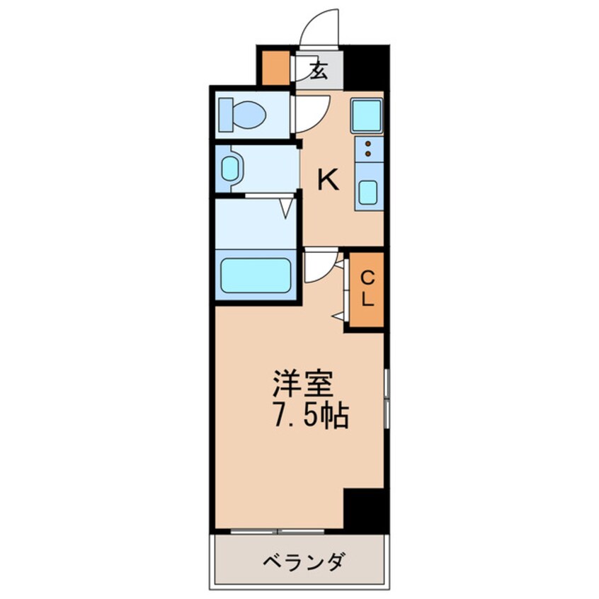 間取図 名古屋市営地下鉄東山線/新栄町駅 徒歩8分 4階 築17年