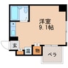 ダイアパレス新栄 1Rの間取り