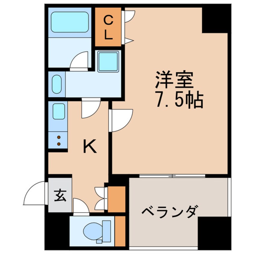 間取図 名古屋市営地下鉄東山線/栄駅 徒歩5分 8階 築17年