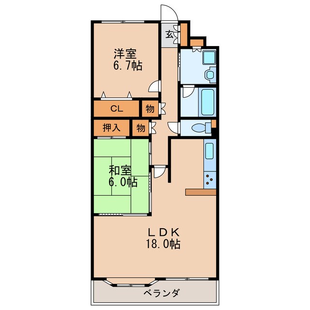 間取り図 サンパーク高岳駅前