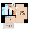 クラシタイヤー新栄 1Kの間取り