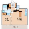 ライオンズタワー千種 1LDKの間取り