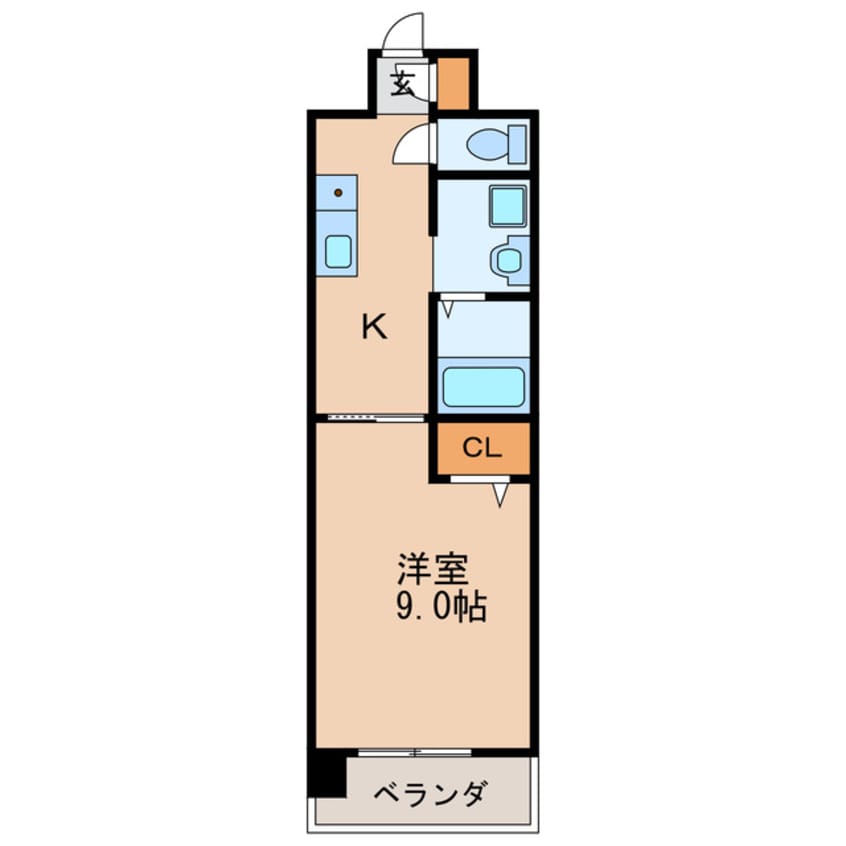 間取図 名古屋市営地下鉄名城線/矢場町駅 徒歩6分 4階 築23年