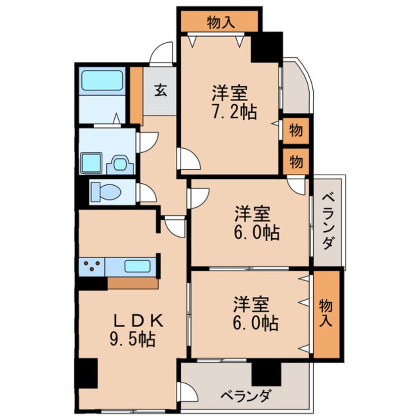 間取図 サムティイースト白壁