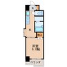 サンピアオカヤス 1Kの間取り