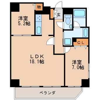 間取図 名古屋市営地下鉄桜通線/高岳駅 徒歩2分 4階 築16年