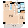 KDX泉レジデンス 2LDKの間取り