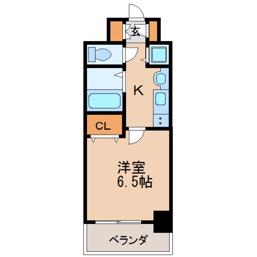 間取図 名古屋市営地下鉄東山線/新栄町駅 徒歩6分 7階 築19年