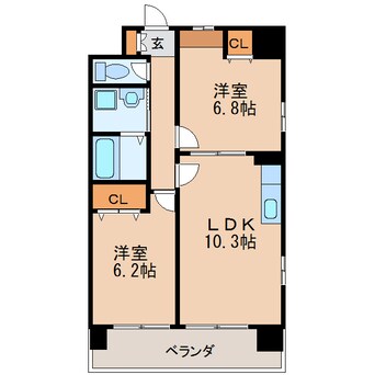 間取図 キャトルセゾン代官町