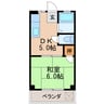 名鉄瀬戸線/尼ケ坂駅 徒歩7分 3階 築52年 1DKの間取り