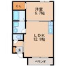 名古屋市営地下鉄桜通線/車道駅 徒歩12分 3階 築15年 1LDKの間取り