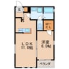 Prendre筒井 1LDKの間取り