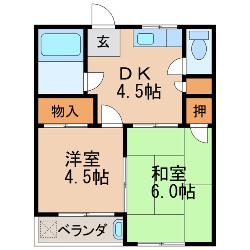 間取図 第２岬ビル