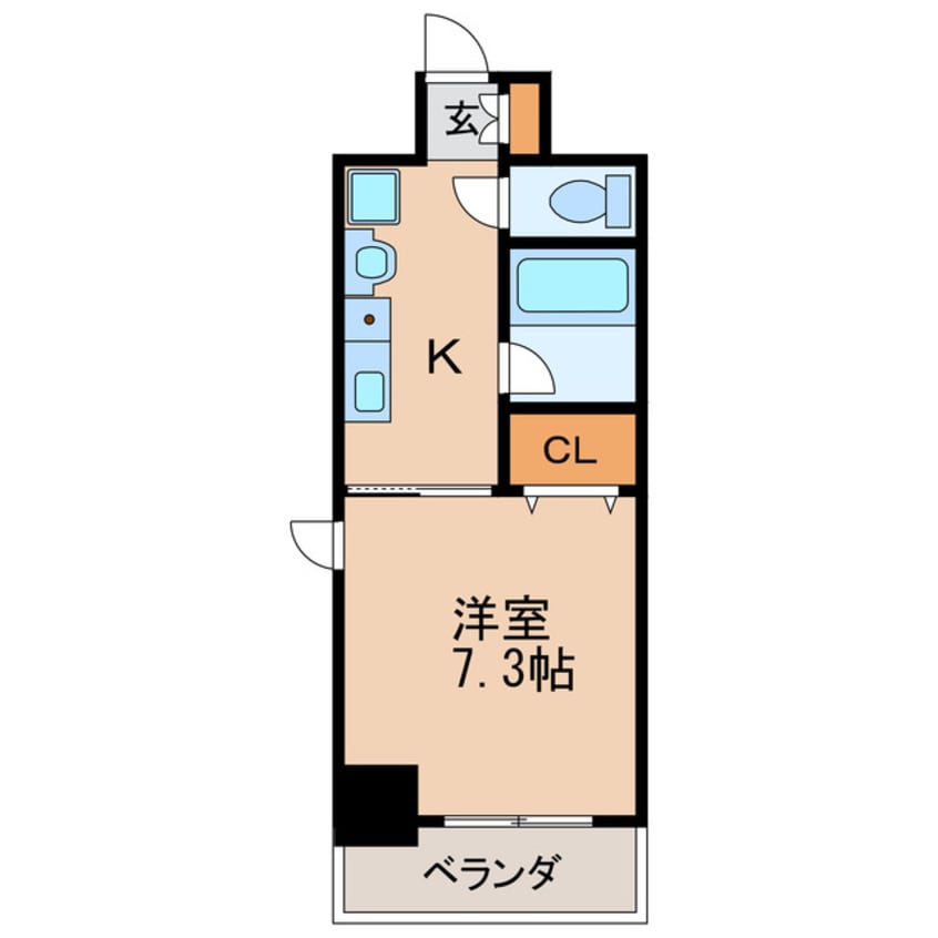 間取図 名鉄瀬戸線/尼ケ坂駅 徒歩7分 5階 築14年