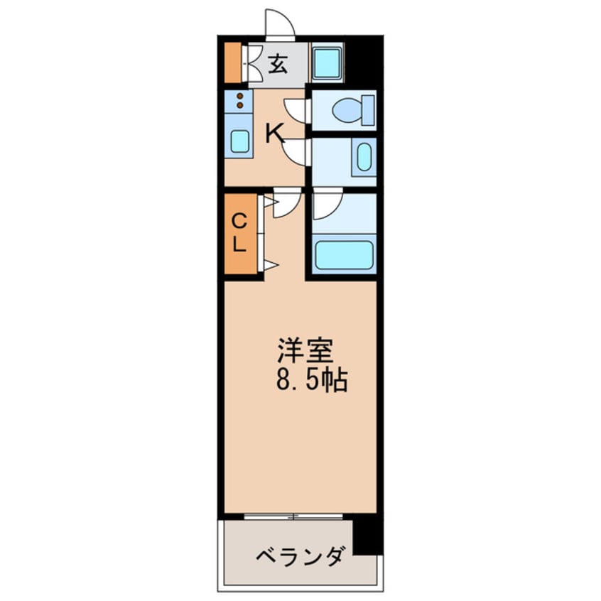 間取図 名古屋市営地下鉄東山線/新栄町駅 徒歩8分 3階 築16年