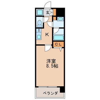 間取図 名古屋市営地下鉄東山線/新栄町駅 徒歩8分 12階 築16年