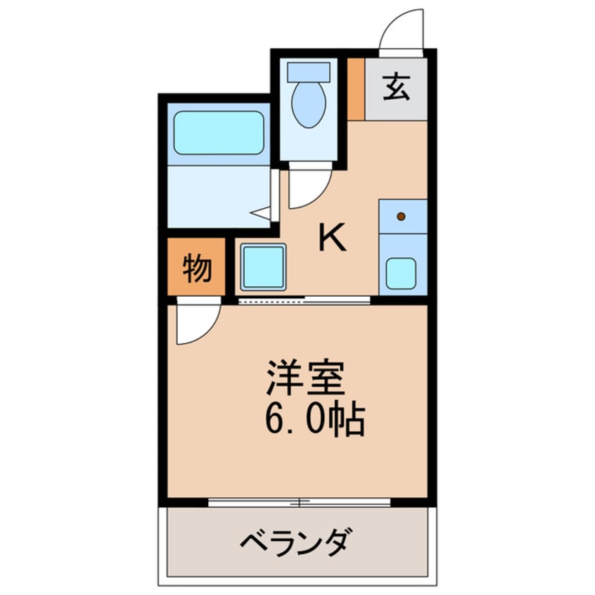 間取図 名古屋市営地下鉄名城線/名城公園駅 徒歩5分 3階 築38年