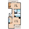 CASA BIANCA 1LDKの間取り