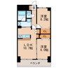 名古屋市営地下鉄桜通線/高岳駅 徒歩13分 6階 築13年 2LDKの間取り